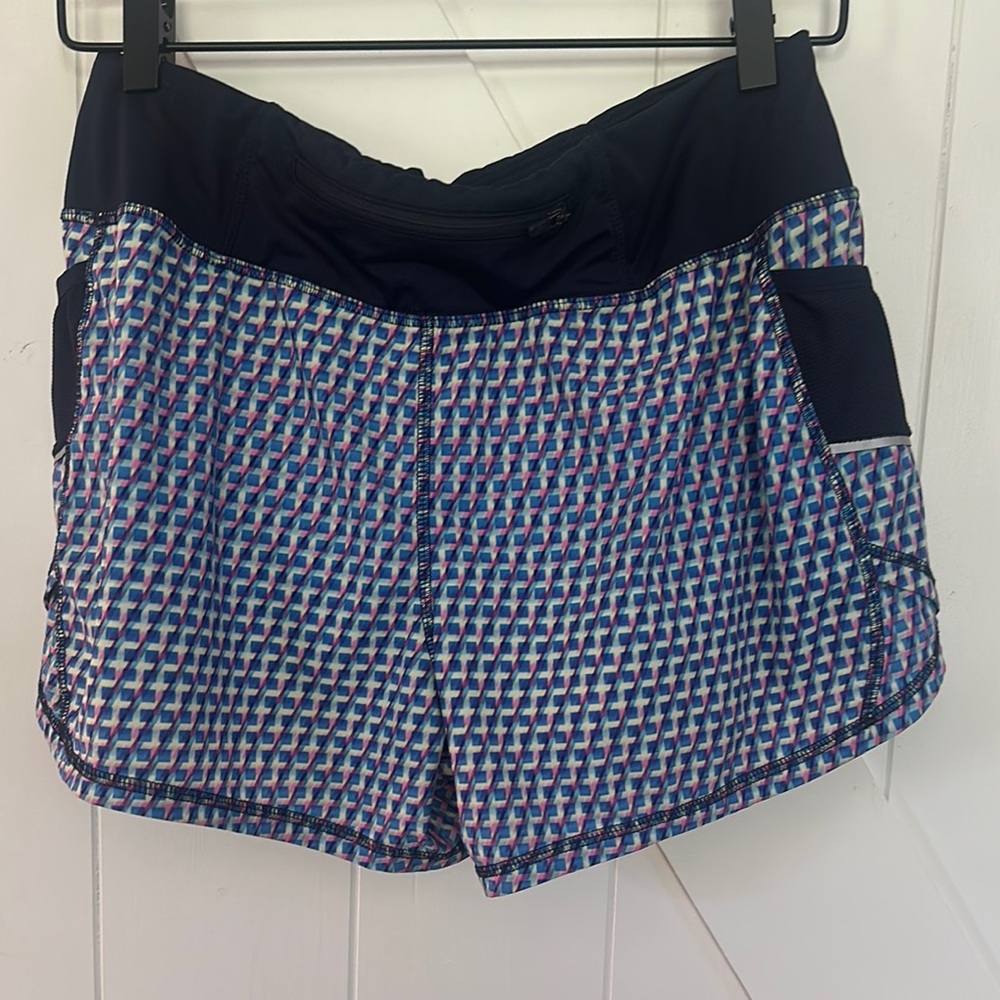 Athleta Women’s Athletic Printed Running Shorts, Size M